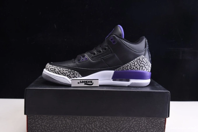 Cheap Court 3 Black Purple Retro Jordan CT8532-050 Air 0811